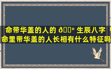 命带华盖的人的 💮 生辰八字「命里带华盖的人长相有什么特征吗」